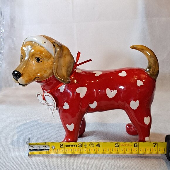 Blue Sky Heather Goldminc BE MINE Beagle Dachshund HEARTS PAJAMAS Figurine - Picture 11 of 11